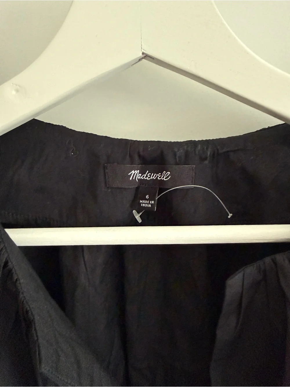 Madewell Bubble Sleeve Top‎ in Black